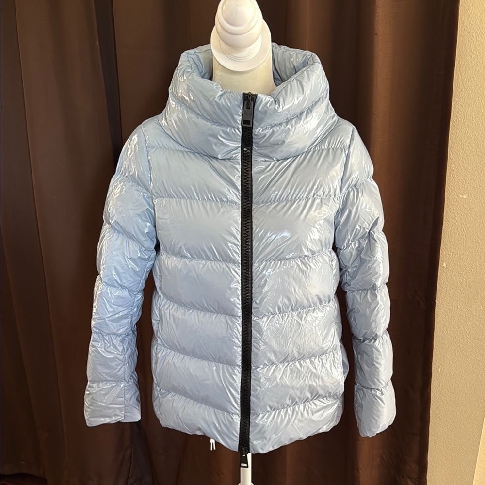 Herno Shiny Light Blue Puffer Jacket (Sz 38)